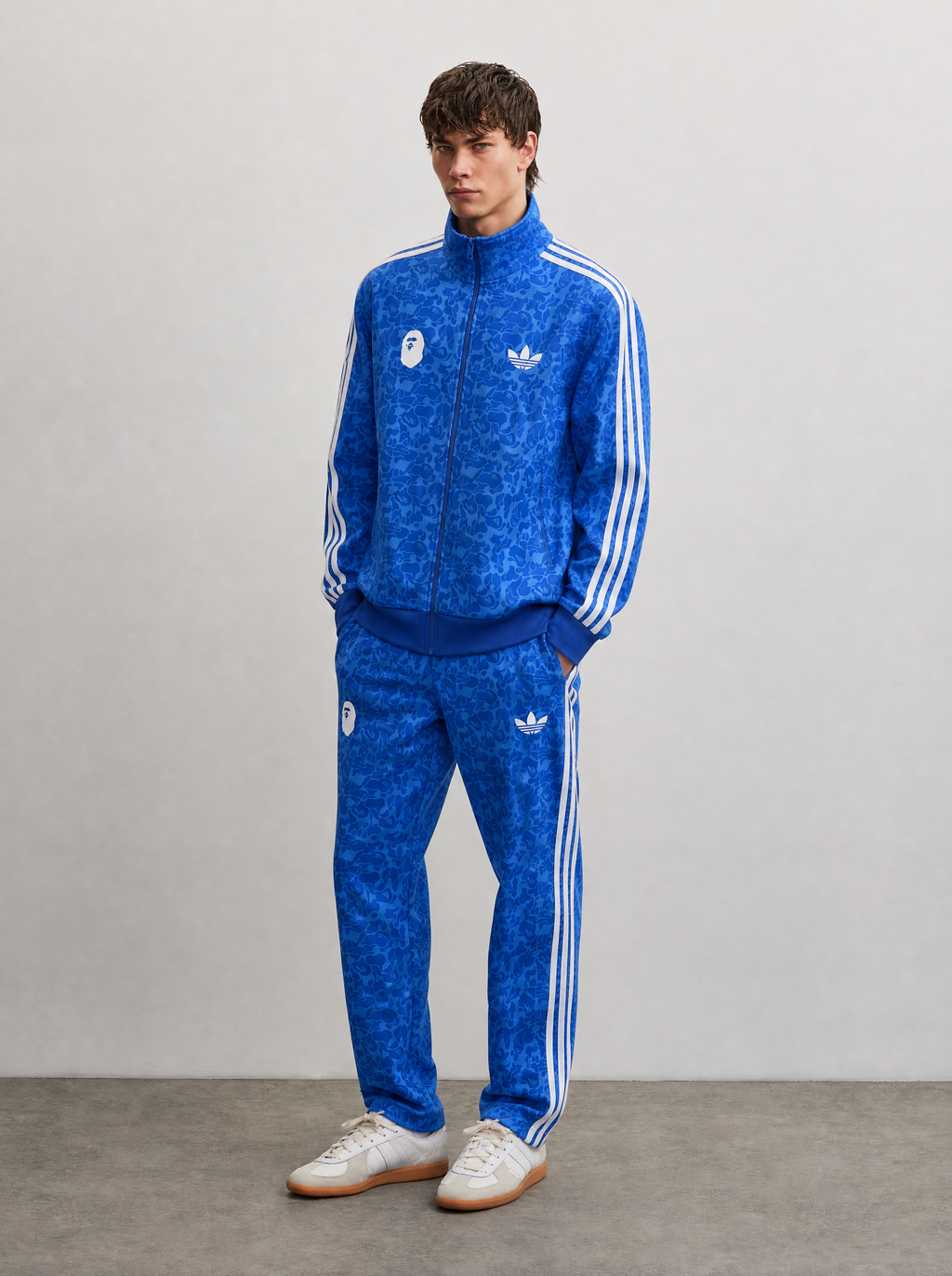 Adidas Kamuflaj Desenli Fermuarlı Eşofman Takımı