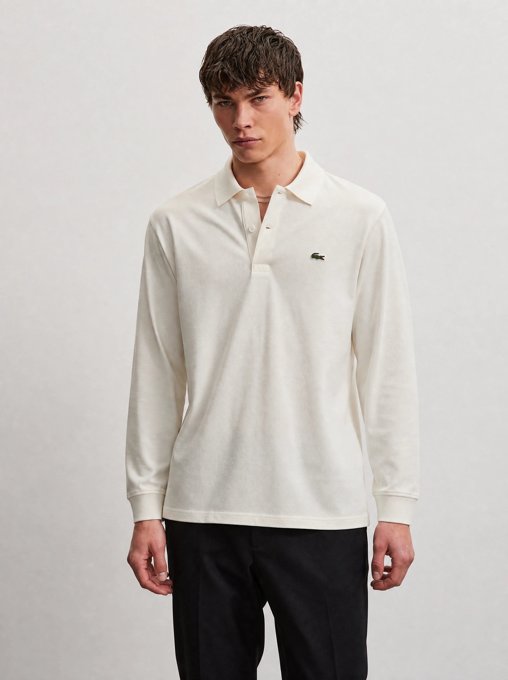 Lacoste Uzun Kollu Pike Beyaz