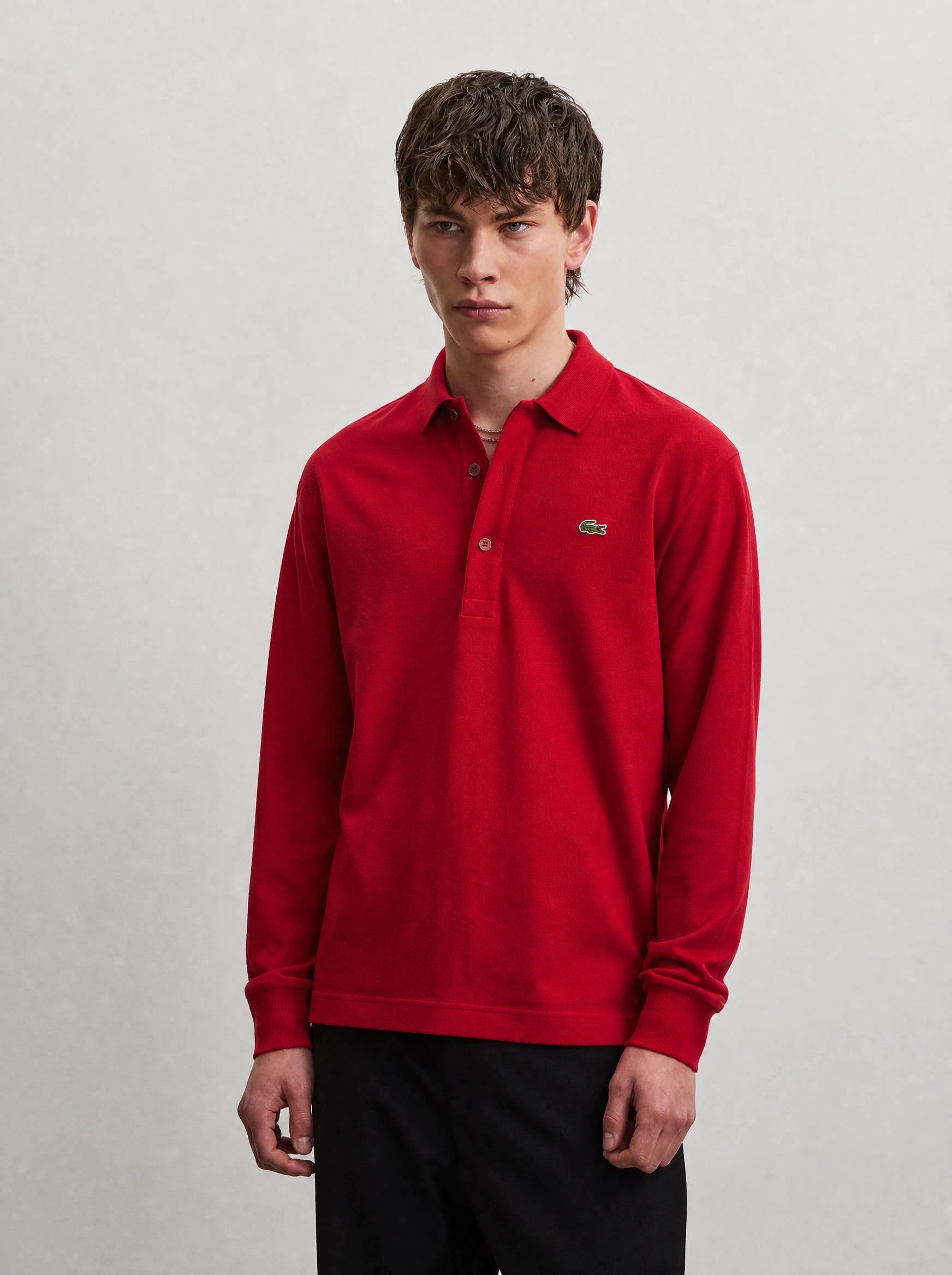 Lacoste Uzun Kollu Pike Beyaz