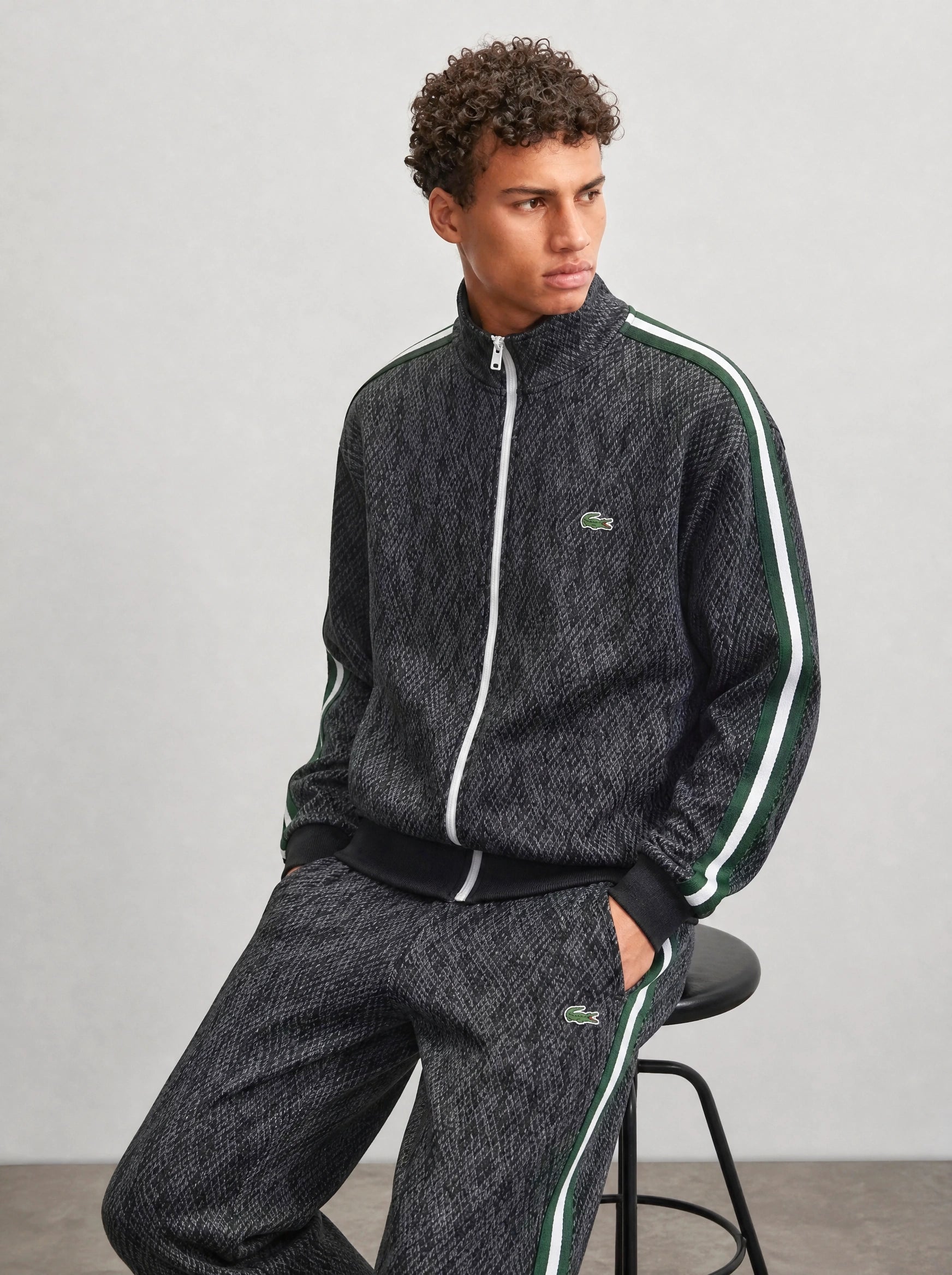 Lacoste 2026 Premium Monogram Takım Siyah