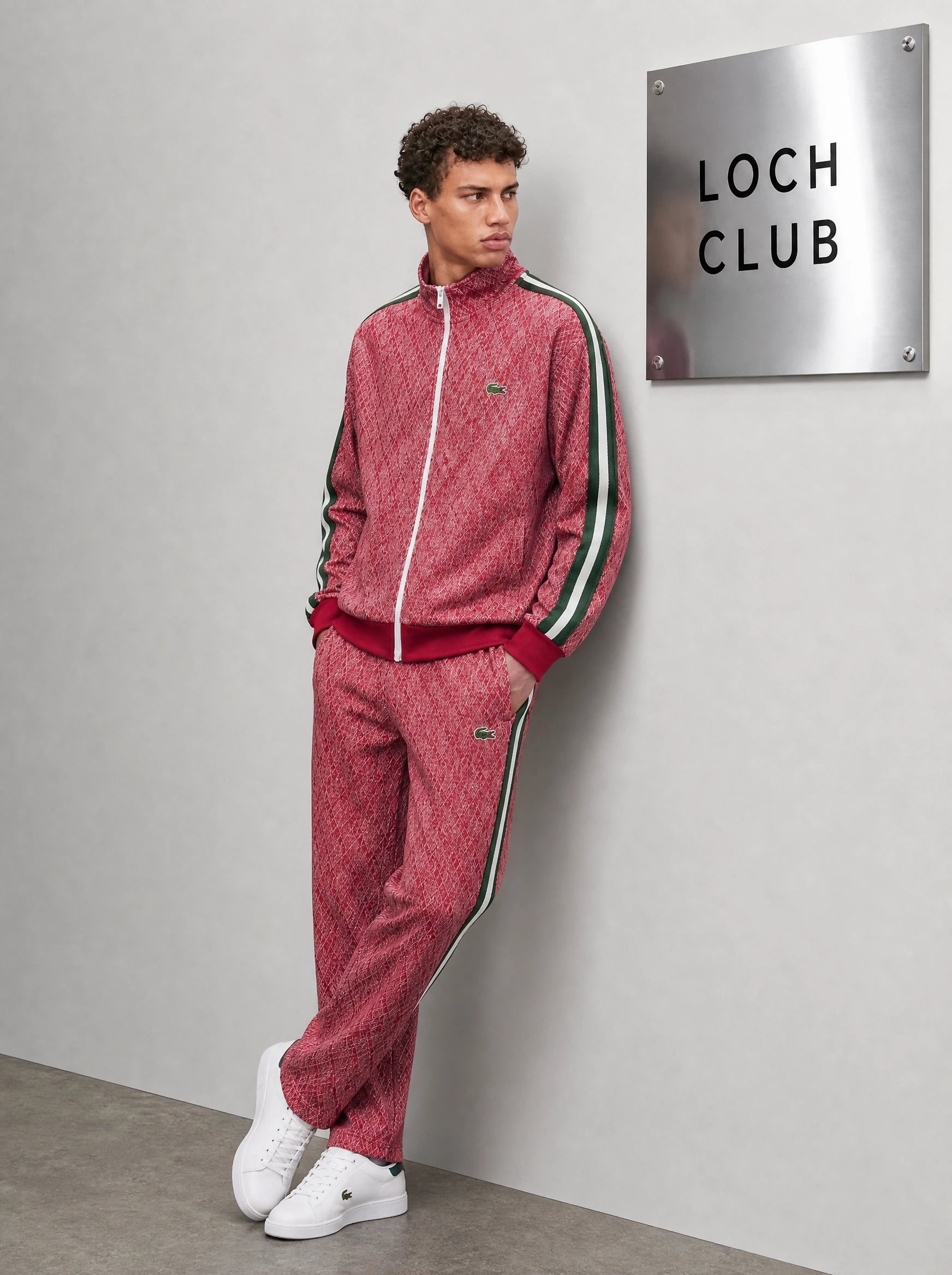 Lacoste 2026 Premium Monogram Takım Kırmızı