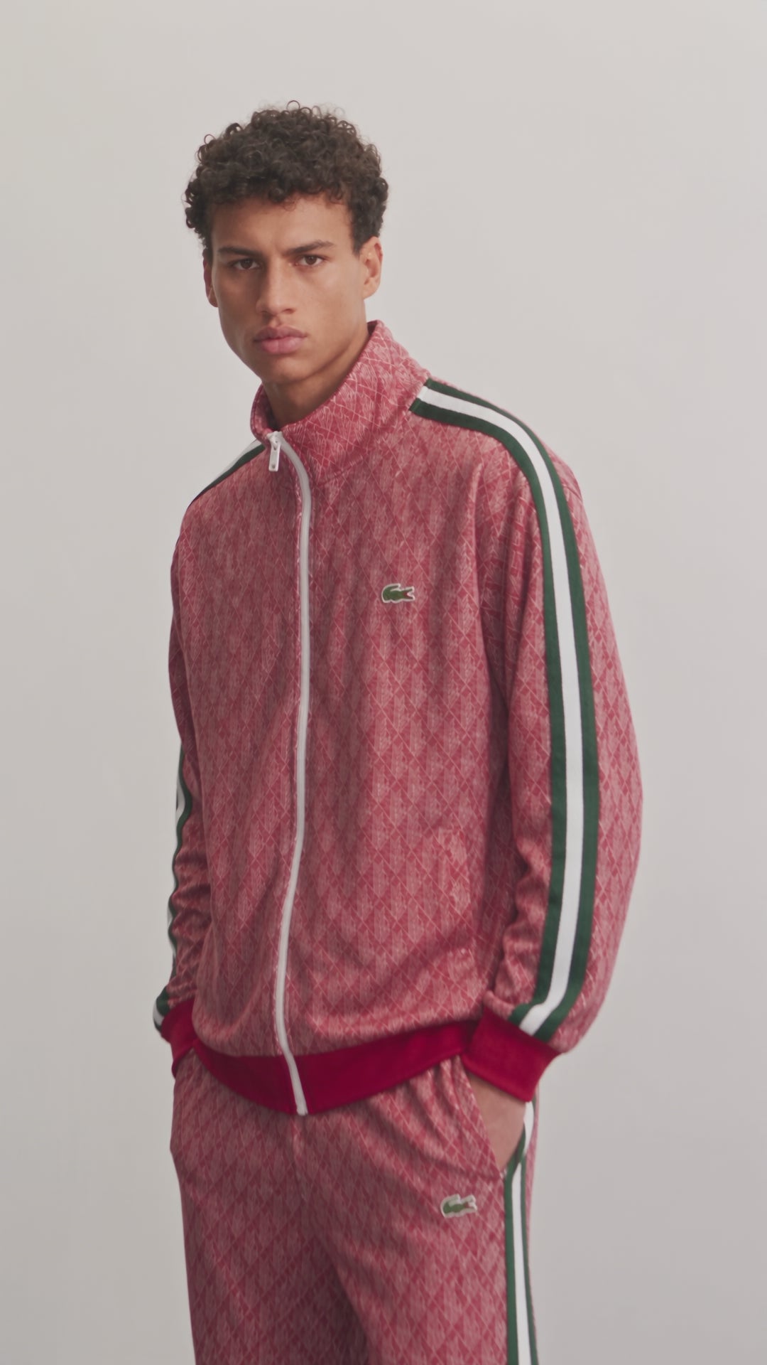 Lacoste 2026 Premium Monogram Takım Kırmızı